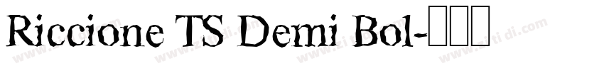 Riccione TS Demi Bol字体转换